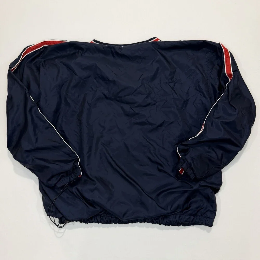 Vintage 90s Steve & Barry’s USA Pullover Windbreaker Jacket XL Navy Red White